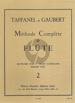 Taffanel-Gaubert Methode Complete Vol. 2 pour Flute