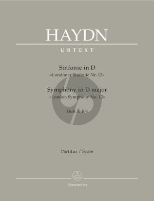 Haydn Symphony D major Hob.I :104 'London Symphony No. 12' (Fullscore)