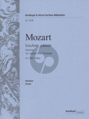 Mozart Exultate Jubilate Partitur