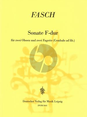 Fasch Sonate F-dur 2 Oboen-2 Fagotte (Cemb.ad lib.) (Günter Angerhöfer)