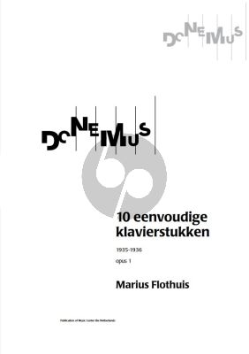 Flothuis 10 Eenvoudige Pianostukken Op.1 (1935-1936) Piano