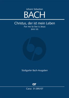 Bach Kantate BWV 95 Christus, der ist mein Leben Soli-Chor-Orch. Studienpart.