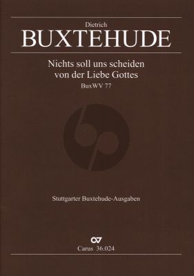 Buxtehude Nichts soll uns Scheiden von der Liebe Gottes BuxWV 77 (SABar-Strings-Bc) Partitur (Herausgeber Manfred Trubel)