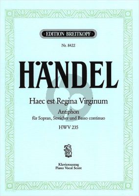 Haec est Regina HWV 235 Sopran-Streicher Klavierauszug