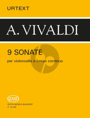 Vivaldi 9 Sonatas RV 39 - 47 Violoncello and Bc (EMB-Urtext)