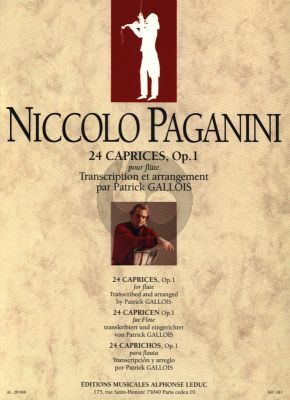 Paganini 24 Caprices Op.1 arranged for Flute (Transcription et Arrangement par Patrick Gallois)