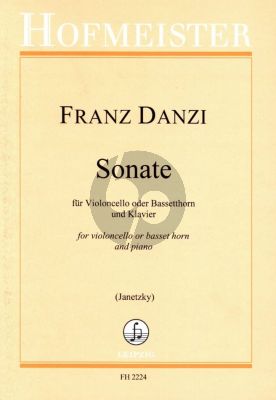 Danzi Grande Sonate Op.62 Bassetthorn [oder Violoncello] und Klavier (Herausgeber Kurt Jantezky)