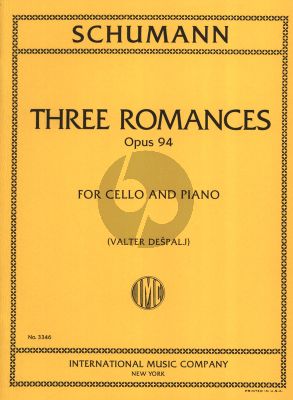 Schumann 3 Romances Op.94 Cello and Piano (Valter Despalj)