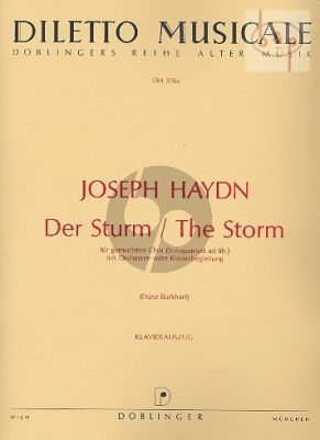 Der Sturm / The Storm Hob.XXIVa:8 (SATB[or Solo Quartet]-Orch.) (Vocal Score)