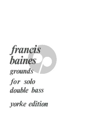 Baines Grounds for Double Bass solo