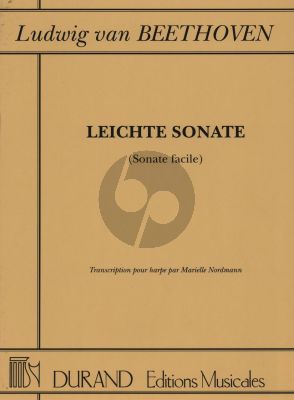 Beethoven Sonate Facile (Leichte Sonate) pour Harpe (Transcription par Marielle Nordmann)