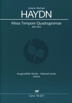 Haydn Missa Tempore Quadragesimae (MH 553) SATB and Organ and Violone Full Score (edited by Charles H.Sherman)