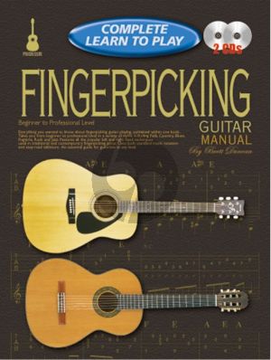 Complete Learn to Play Fingerpicking Guitar Manual Book with 2 Cd's
