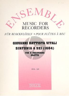 Vitali Sinfonia a 6 (1684) 6 recorders (SSATTB)