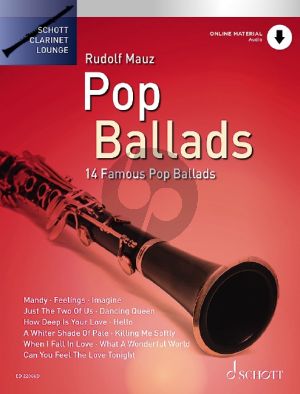 Pop Ballads Clarinet and Piano (14 Famous Pop Ballads) (Bk-Audio Online) (edited by Rudolf Mauz)