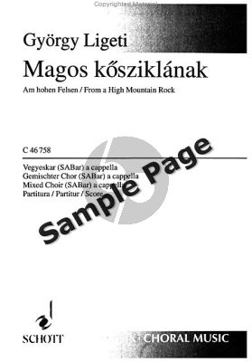 Ligeti Magos kösziklának (Am hohen Felsen) SABar