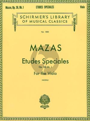 Mazas Etudes Speciales Op.36 Book 1 (Viola) (Mogill)