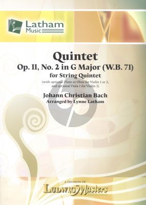 Bach Quintet G-major Op.11 No.2 (W.B. 71) String Quintet