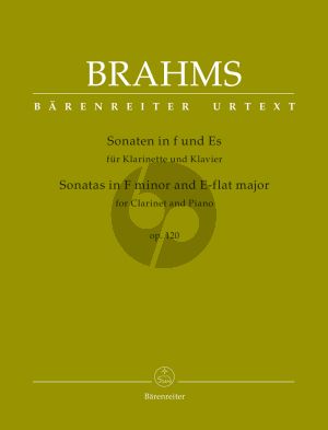 Brahms 2 Sonatas Op.120 Clarinet[Bb]-Piano (edited by Clive Brown)