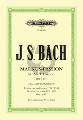 Bach Markus-Passion BWV 247 Soli-Chor und Orchester  KA