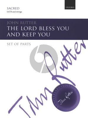 Rutter The Lord Bless You and Keep You for SATB and Strings - Set of String Parts (4-4-3-2-1) for SATB Version