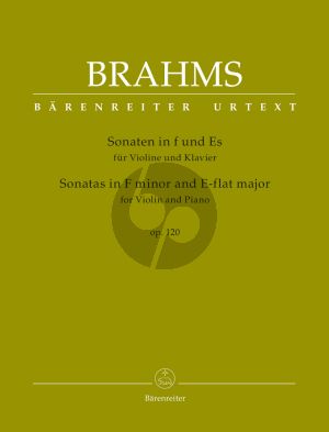 Brahms Sonatas in F minor and E-flat major after Op.120 Violin-Piano