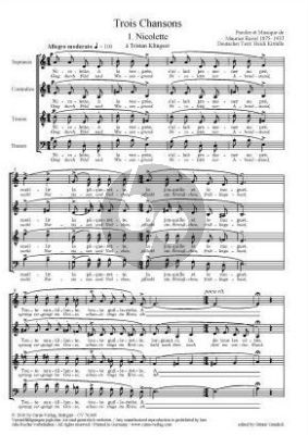 Ravel 3 Chansons SATB (ed. Günter Graulich)