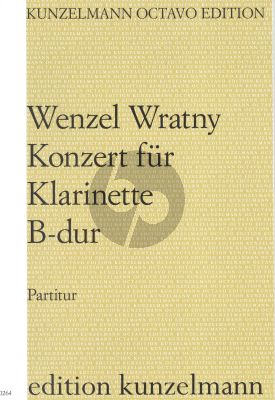 Wratny Concerto B-flat major Clarinet-Orch. Score