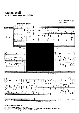 Rheinberger Regina coeli Op. 171 No. 5 Sopran oder Mezzo Sopran mit Orgel (aus: Sechs Marianische Hymnen)