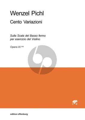 Pichl 100 Variazioni (Sulla Scala del Basso fermo per esercizio del Violino) Op.11 Violine (Reinhard Goebel)