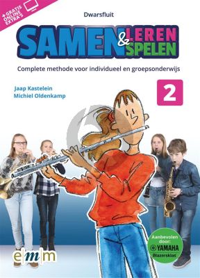 Oldenkamp-Kastelein Samen Leren & Samenspelen Vol.2 Dwarsfluit Boek-Audio-Online
