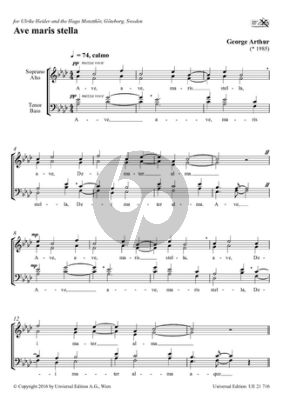 Arthur Ave maris stella SATB