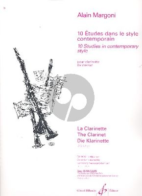Margoni 10 Etudes dans le style contemporain pour Clarinette