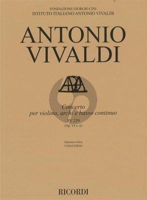 Vivaldi Concerto d-minor RV 239 (Op.VI/6) Violin-Strings-Bc. (edited by Alessandro Borin)