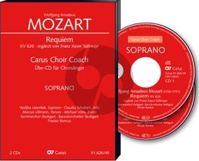 Mozart Requiem KV 626 Soli-Choir-Orch. (Süssmayr Version) Tenor Chorstimme 2 CD's (Carus Choir Coach)