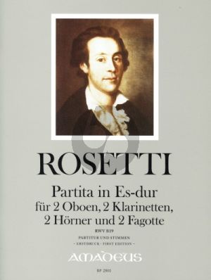 Rosetti Partita in Es-Dur (Murray RWV B19) 2 Oboen-2 Klarinetten-2 Hörner und 2 Fagotte