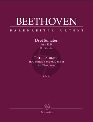 Beethoven 3 Sonaten Op.10 Klavier (Jonathan Del Mar) (Barenreiter-Urtext)