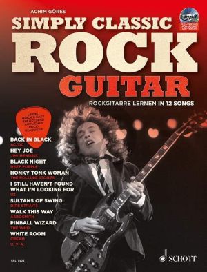 Gores Simply Classic Rock Guitar (Rockgitarre lernen in 12 Songs) (Book with CD - mp3/Full-Version/Play-Along/Jam-Tracks)