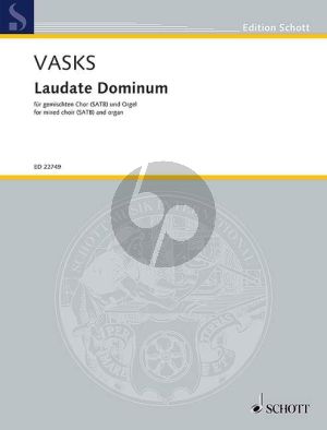 Vasks Laudate Dominum for SATB and Organ