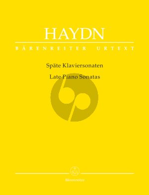 Haydn Late Piano Sonatas (edited by Bernhard Moosbauer and Holger M. Stüwe) (Barenreiter-Urtext)