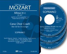 Mozart Mass c-minor KV 427 Soli-Choir-Orch. Bass Voice 3 CD's (Carus Choir Coach)