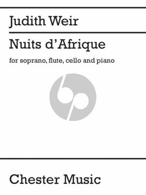 Weir Nuits d'Afrique Soprano-Piano-Flute-Violoncello Score