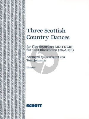 3 Scottish Country Dances Recorder Quintet (SSATB) (Score/Parts) (arr.Tom Johnston)