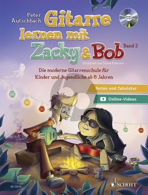 Autschbach Gitarre lernen mit Zacky & Bob Vol.2 (Die moderne Gitarrenschule für Kinder und Jugendliche ab 8 Jahren) (Bk- Cd & Video online)