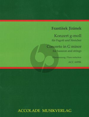 Jiranek Konzert g-moll Fagott-Streicher-Bc (KA) (ed. Guy Struber)