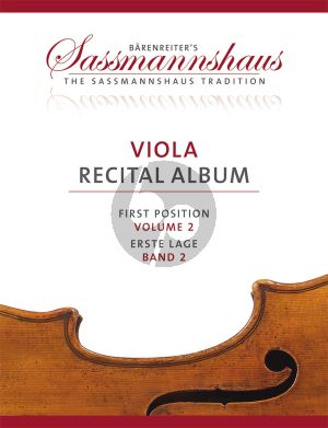 Viola Recital Album Vol.2 9 Recital Pieces in First Position for Viola and Piano or Two Violas (Christoph Sassmannshaus - Melissa Lusk)