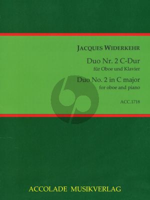 Widerkehr Duo No.2 C-Dur fur Oboe[Violine] und Klavier (Herausgegeben von Bodo Koenigsbeck)