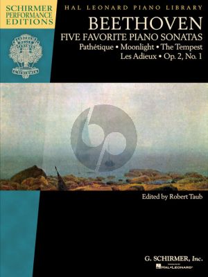 Beethoven Five Favorite Piano Sonatas (edited by Robert Taub)