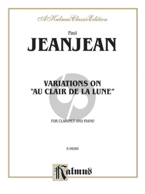 Variations on Au Clair de la Lune Clarinet-Piano