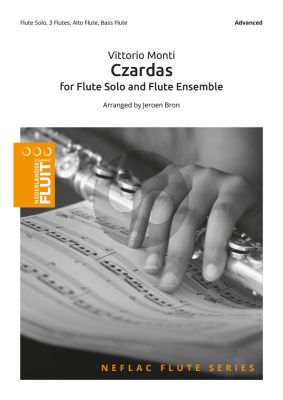 Monti Czardas Flute solo and Flute Ensemble (Score/Parts) (transcr. Jeroen Bron)